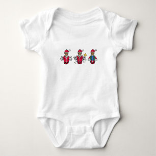 Merry Christmas Santa Clauses Baby Bodysuit