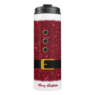 Merry Christmas-Santa-Dazzling Red- Thermal Tumbler