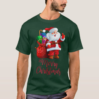 Merry Christmas Santa Delivering Gifts Holidays Xm T-Shirt