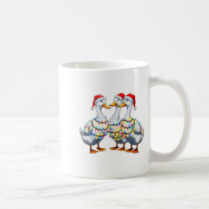 Merry Christmas Santa Duck Goose Xmas Tree Light F Coffee Mug