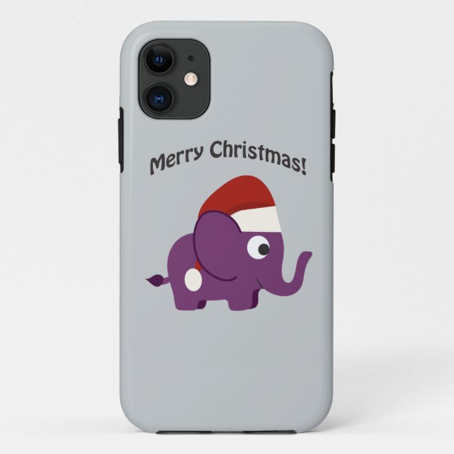 Merry Christmas! Santa Elephant Case-Mate iPhone Case (Back)