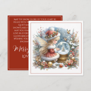 Merry Christmas – Santa Fairy with Snow Globe