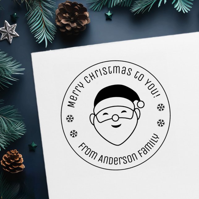 Merry Christmas Santa from Family Round Self-inking Stamp (Creator Uploaded)