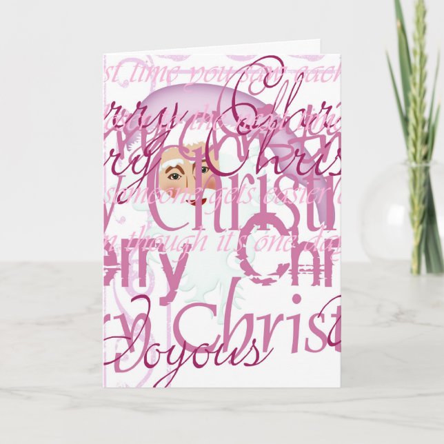Merry Christmas Santa Greeting Card (Front)