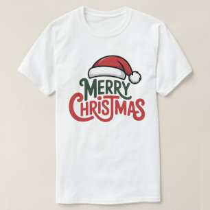 Merry Christmas Santa Hat Tee