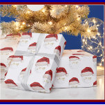 Merry Christmas Santa Hat Tree Golf Ball Wrapping Paper<br><div class="desc">And a unique and special gift wrap -- Merry Christmas with a Santa Hat atop a golf ball .   Have fun wrapping! Should you have any design questions or a special request,  please send an email to: charmdesignstudio@rcn.com</div>