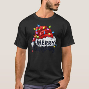 Merry Christmas Santa Hat Xmas For Family Men Wome T-Shirt