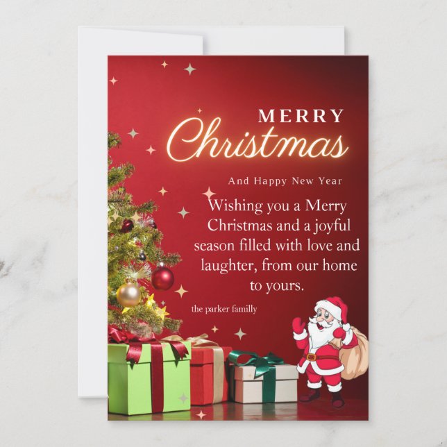 Merry Christmas santa Holiday Card (Front)