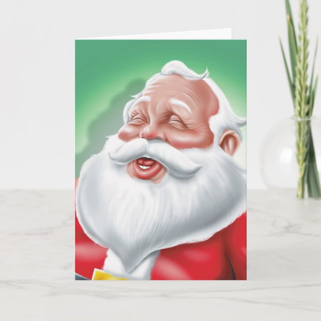 Merry Christmas Santa Holiday Card (Front)