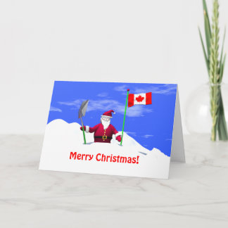 Merry Christmas Santa in Canada Holiday Card