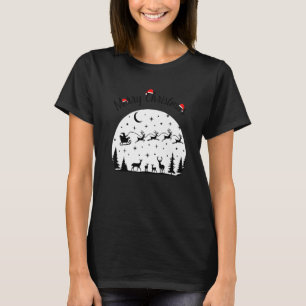 Merry Christmas Santa in his Sleigh  Kids Boys Gir T-Shirt
