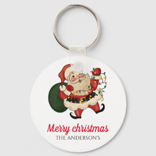 Merry christmas santa keychain