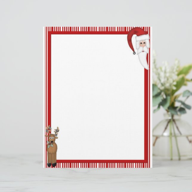 Merry Christmas Santa Letterhead (Standing Front)