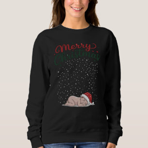 Merry Christmas Santa Maternity Elf Santa Pregnant Sweatshirt