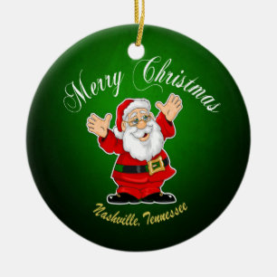 Merry Christmas Santa Nashville Ornament