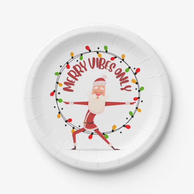 Merry Christmas Santa  Paper Plate (Front)
