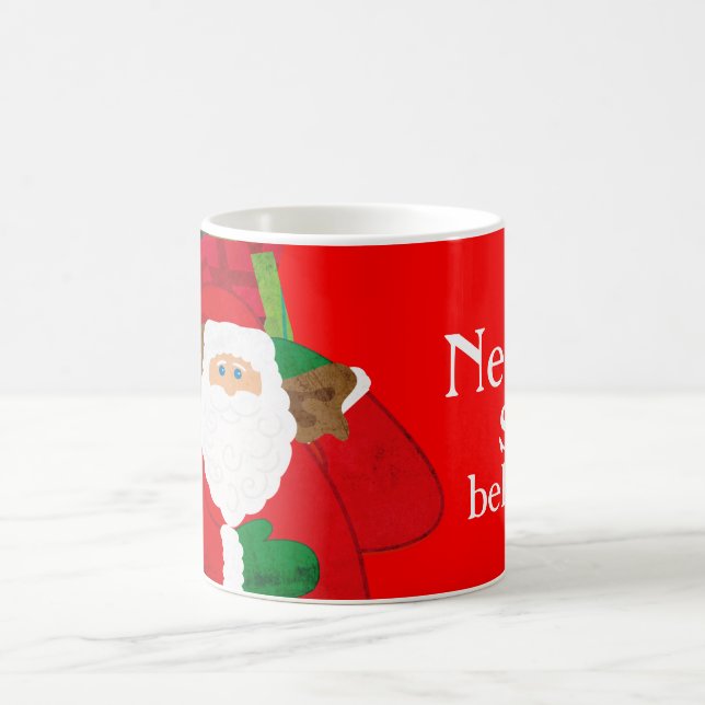 Merry Christmas Santa red believing fun mug (Center)