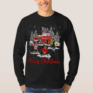 Merry Christmas Santa Reindeer Bernese Mountain Wi T-Shirt