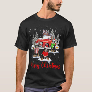 Merry Christmas Santa Reindeer Bernese Mountain Wi T-Shirt