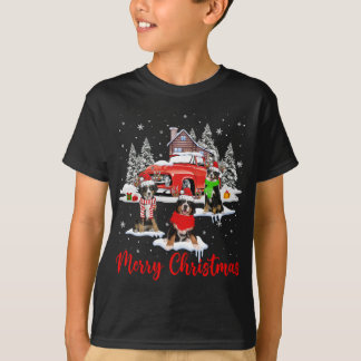 Merry Christmas Santa Reindeer Bernese Mountain Wi T-Shirt