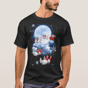 Merry Christmas Santa Ride Chicken Sleigh   Xmas P T-Shirt