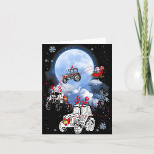 Merry Christmas Santa Ride Truck Sleigh Xmas Paj T Card