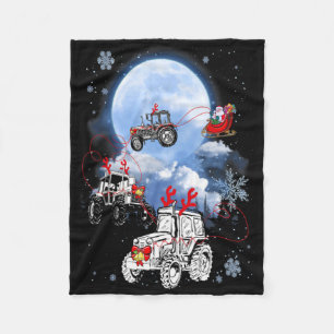 Merry Christmas Santa Ride Truck Sleigh Xmas Paj T Fleece Blanket