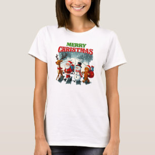 Merry Christmas Santa, Snowman, Gingers Xmas T-Shirt