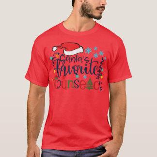 Merry Christmas Santa Squad Funny Santas Favorite T-Shirt