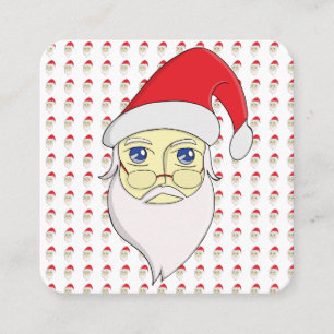 Merry Christmas Santa Square Business Card