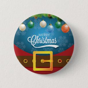 Merry Christmas Santa Suit 2 Inch Round Button