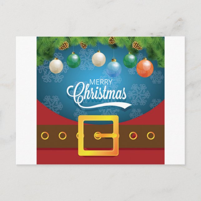 Merry Christmas Santa Suit Holiday Postcard (Front)