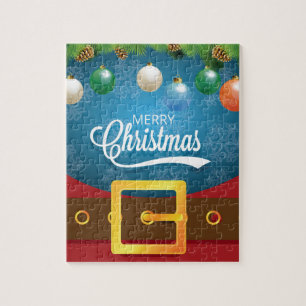 Merry Christmas Santa Suit Jigsaw Puzzle