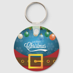 Merry Christmas Santa Suit Keychain