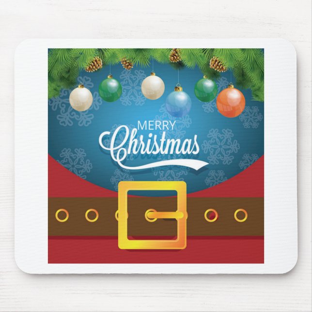 Merry Christmas Santa Suit Mouse Pad (Front)
