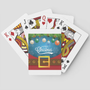 Merry Christmas Santa Suit Playing Cards