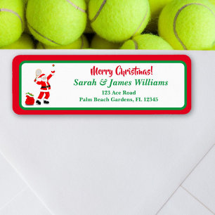 Merry Christmas Santa Tennis Return Address