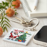 Merry Christmas  | Santa & Tree Design Keychain<br><div class="desc">Celebrate the holidays in style with this fun and festive Merry Christmas T-Shirt! Featuring a joyful Santa Claus and a beautifully decorated Christmas tree, this holiday shirt is perfect for kids, adults, and anyone who loves Christmas magic. Ideal for holiday parties, Christmas morning photos, or as a thoughtful gift for...</div>