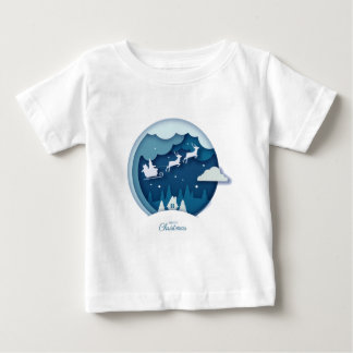 Merry Christmas - Santa with snow falling T-Shirt