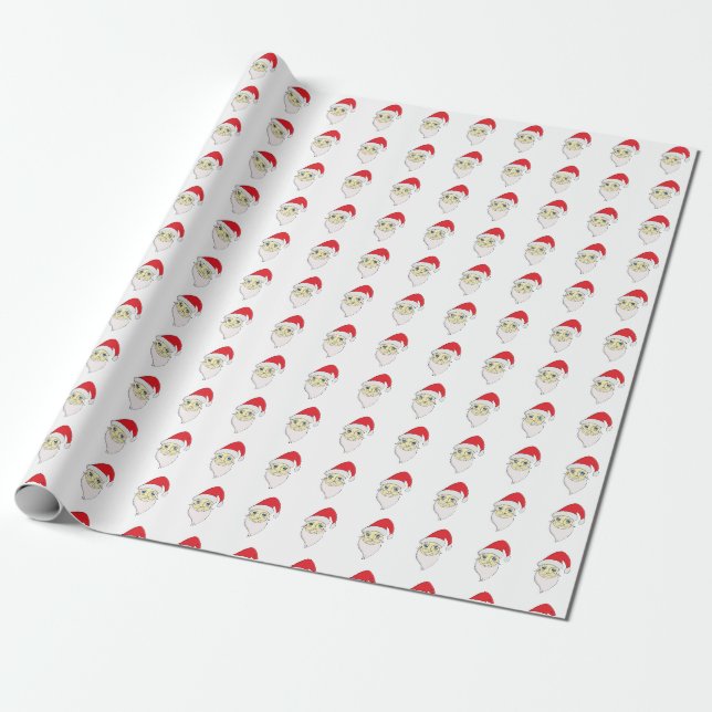 Merry Christmas Santa Wrapping Paper (Unrolled)
