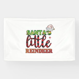Merry Christmas Santas Little Reindeer Banner