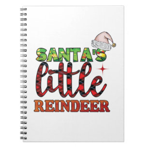 Merry Christmas Santas Little Reindeer Notebook