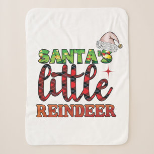 Merry Christmas Santas Little Reindeer Sherpa Blanket