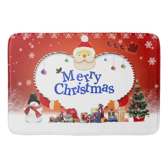 Merry Christmas Santa's Love Bath Mat (Front)