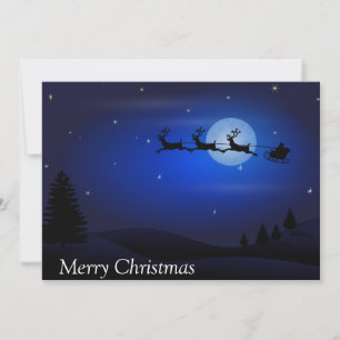 Merry Christmas Santa's Sleigh Holiday Card