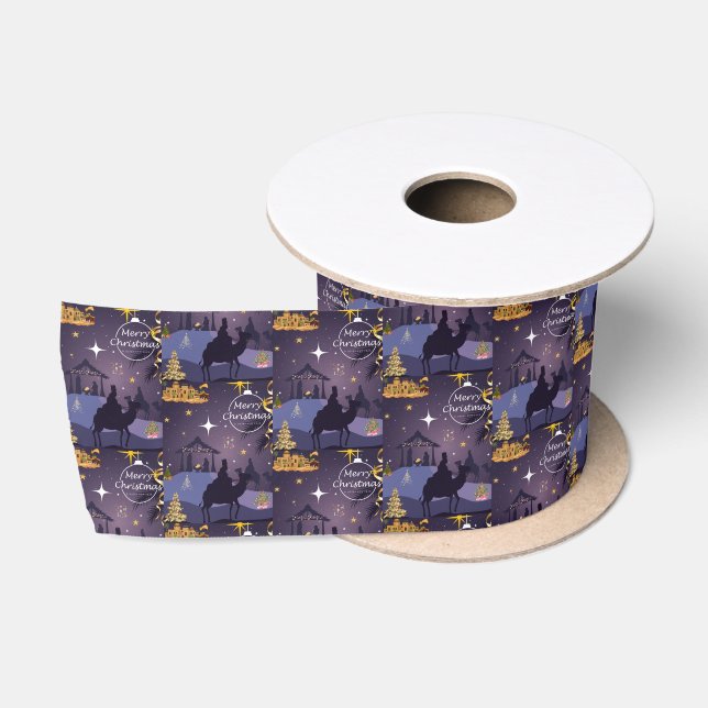 Merry Christmas Satin Ribbon (Spool)