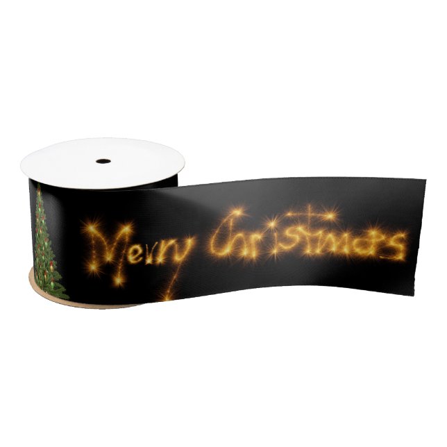 Merry Christmas Satin Ribbon (Spool)
