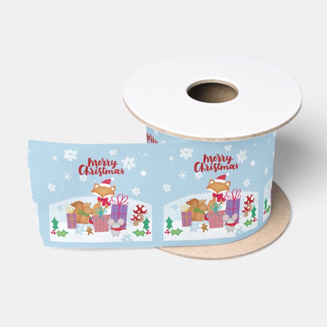 Merry Christmas Satin Ribbon (Spool)