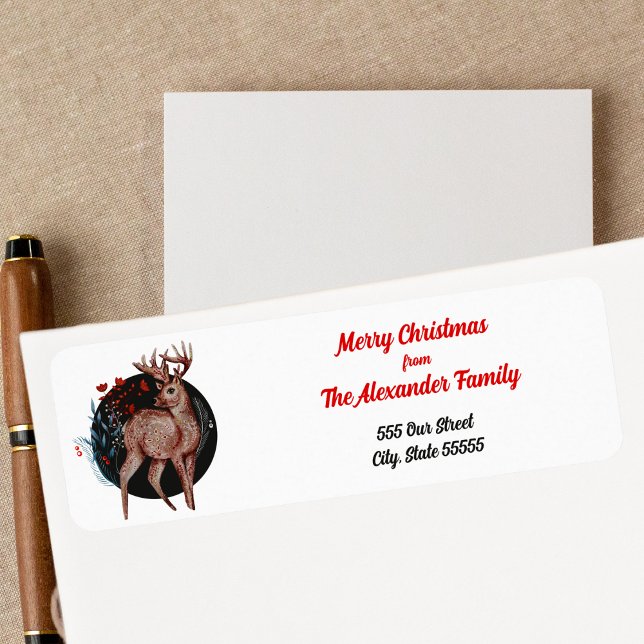 Merry Christmas Scandinavian Folk Art Nordic Deer  (Creator Uploaded)