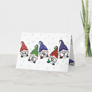 Merry Christmas Scattered Gnomes Card